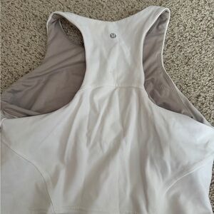 Lululemon White Racerback Tank Top